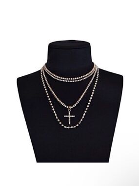 Style Retro Women's Rhinestone 4 Layered Necklaces